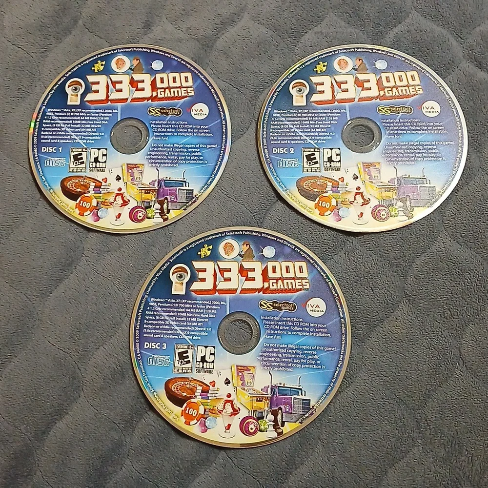 333,000 Games PC CD-ROM by Selectsoft